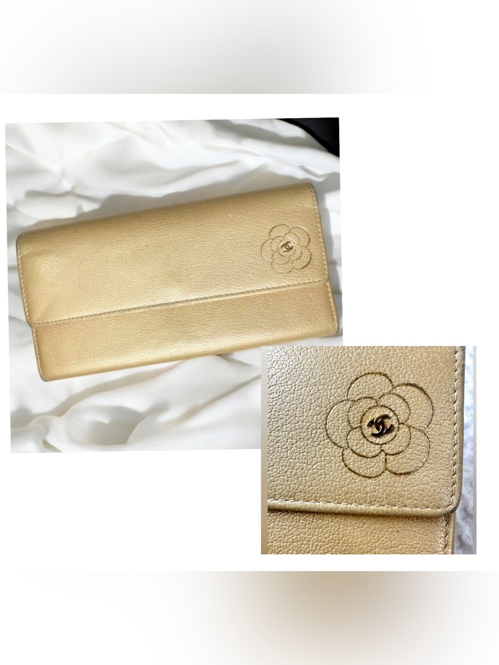 💖CHANEL Camellia Long Flap Wallet